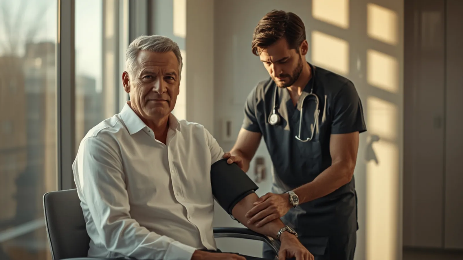 Physician talking with a patient
